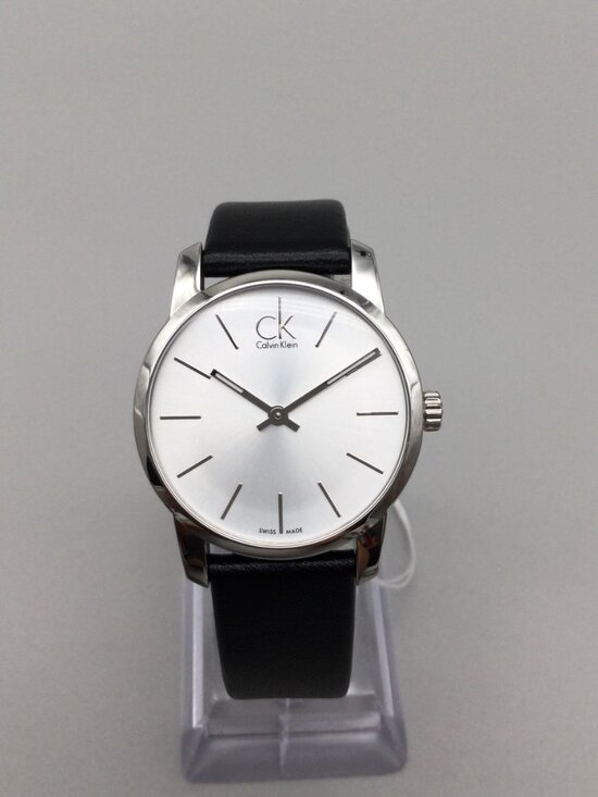 Calvin Klein Watch Women 31mm Silver Tone Swiss  Leather BOX K2G 231 New Battery main image 13